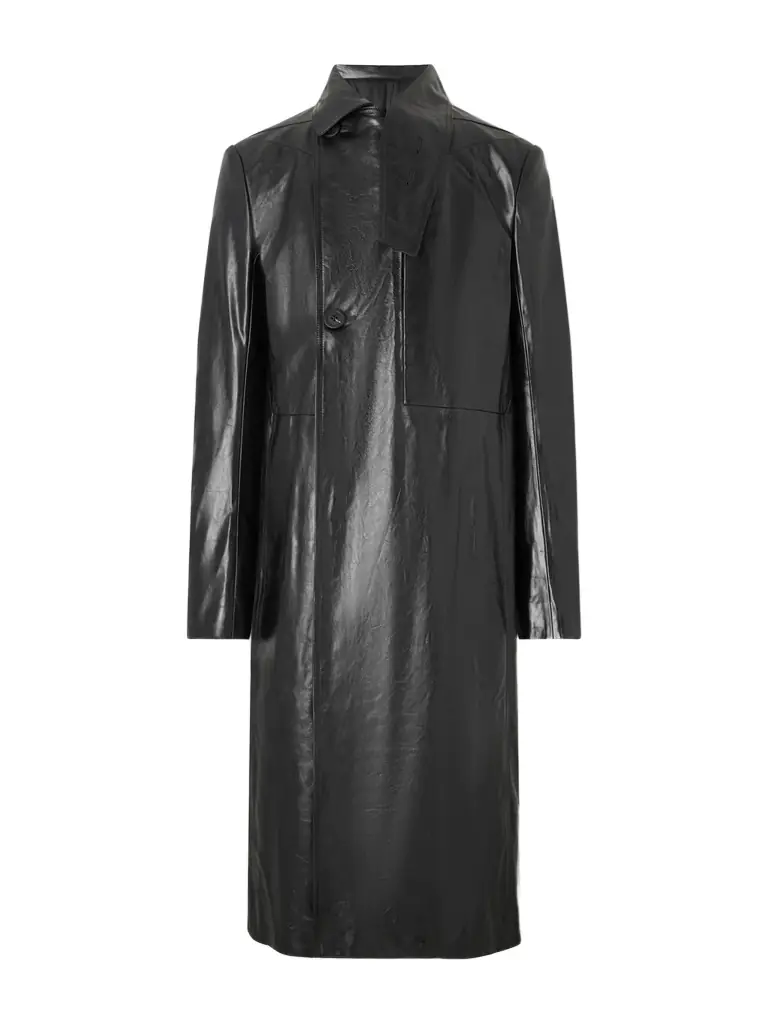 Rick Owens Mastodon Leather Trench Coat - Men