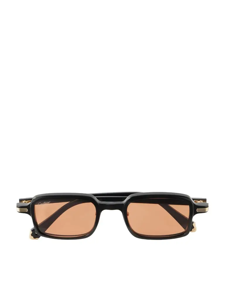 Cartier Eyewear Godron de Cartier Square-Frame Acetate Sunglasses - Men