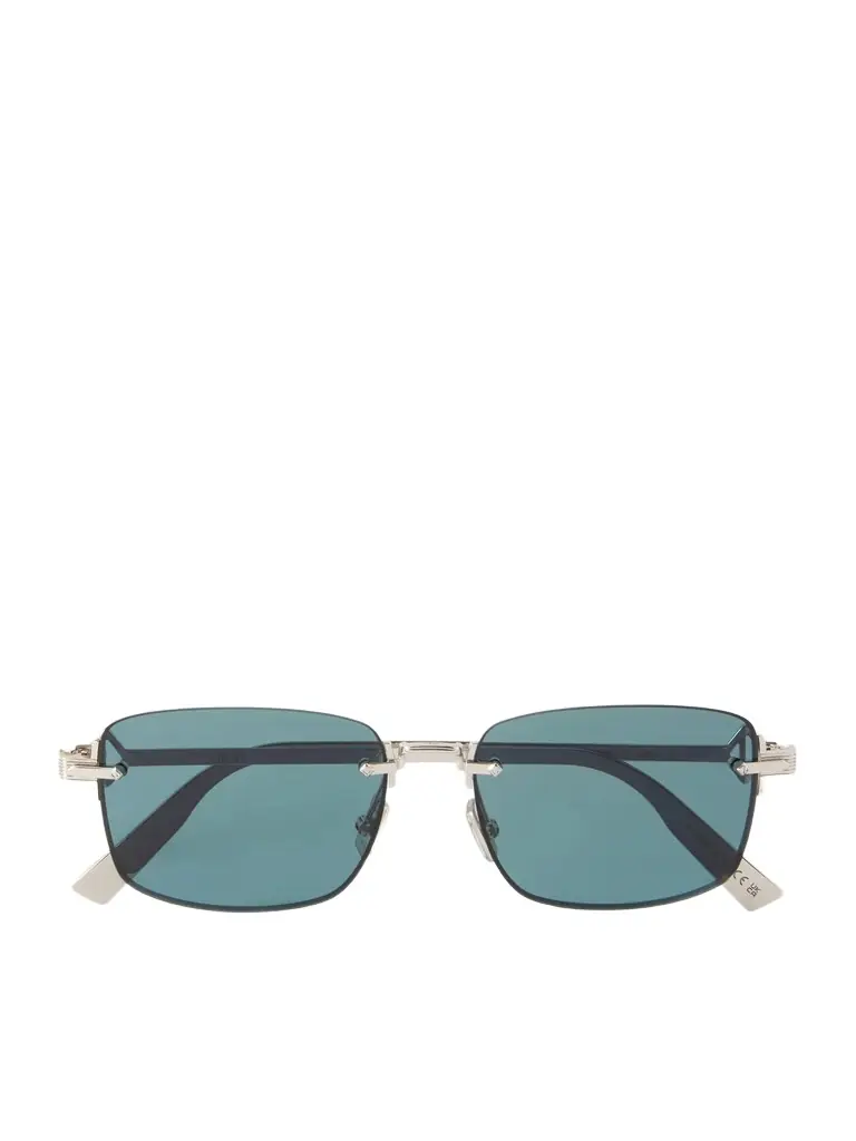 DIOR Eyewear CD Diamond S11U Rectangular Silver-Tone Sunglasses - Men