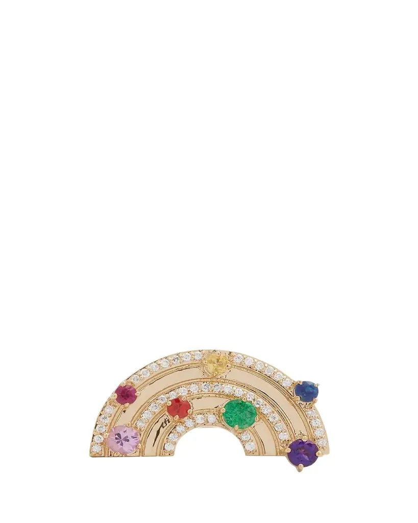 Sydney Evan 14K Rainbow Block Ring