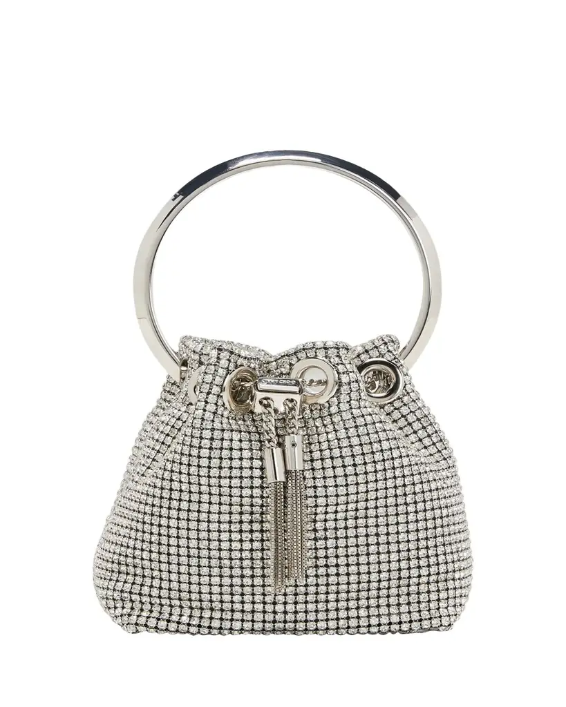 Jimmy Choo Bon Bon Micro Crystal Bucket Bag