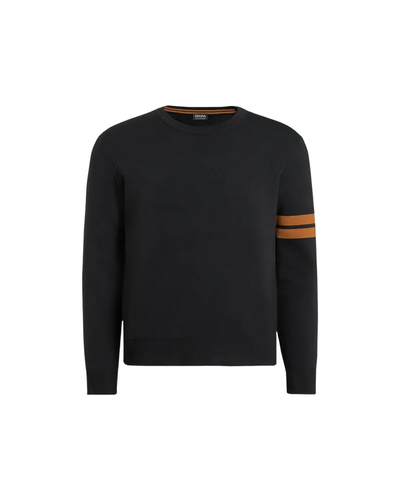ZEGNA Men's Signifier Stripe Crewneck Sweater