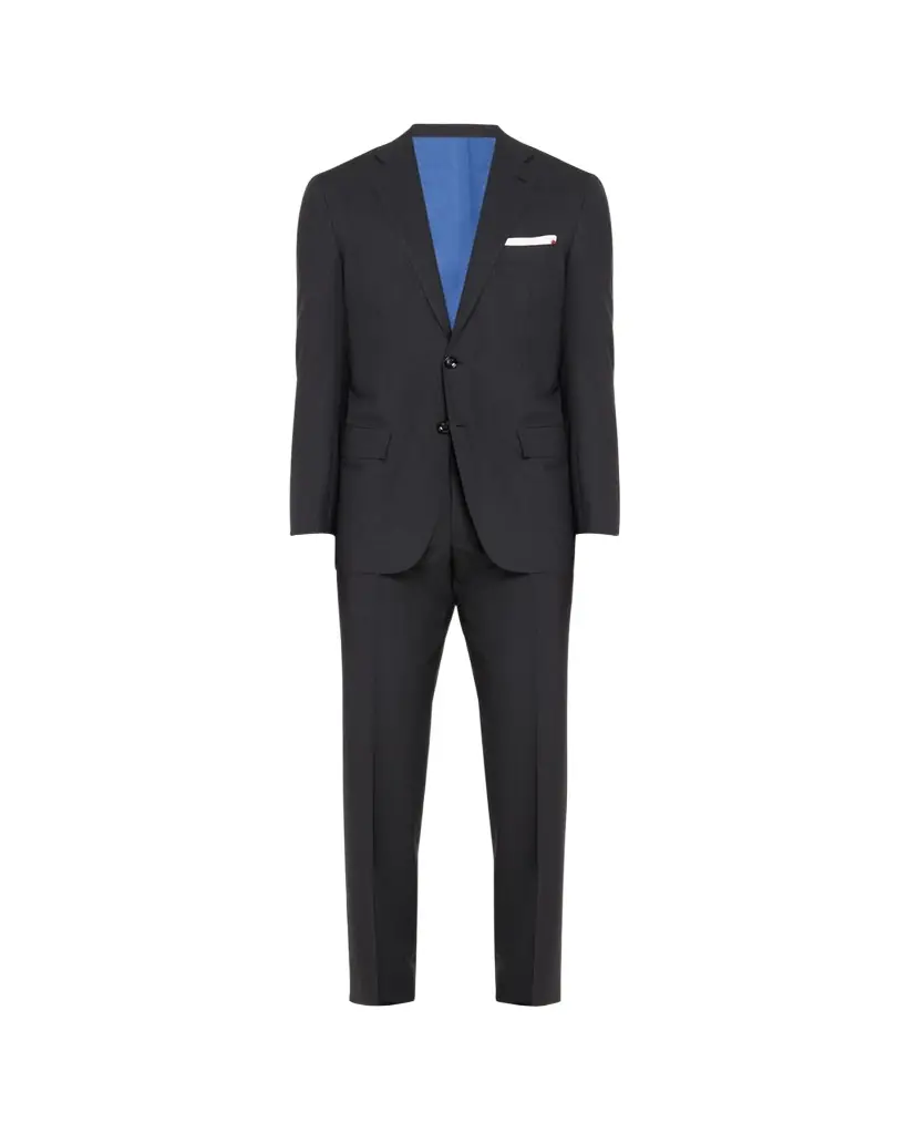 Kiton Men's Grid Check Wool Suit