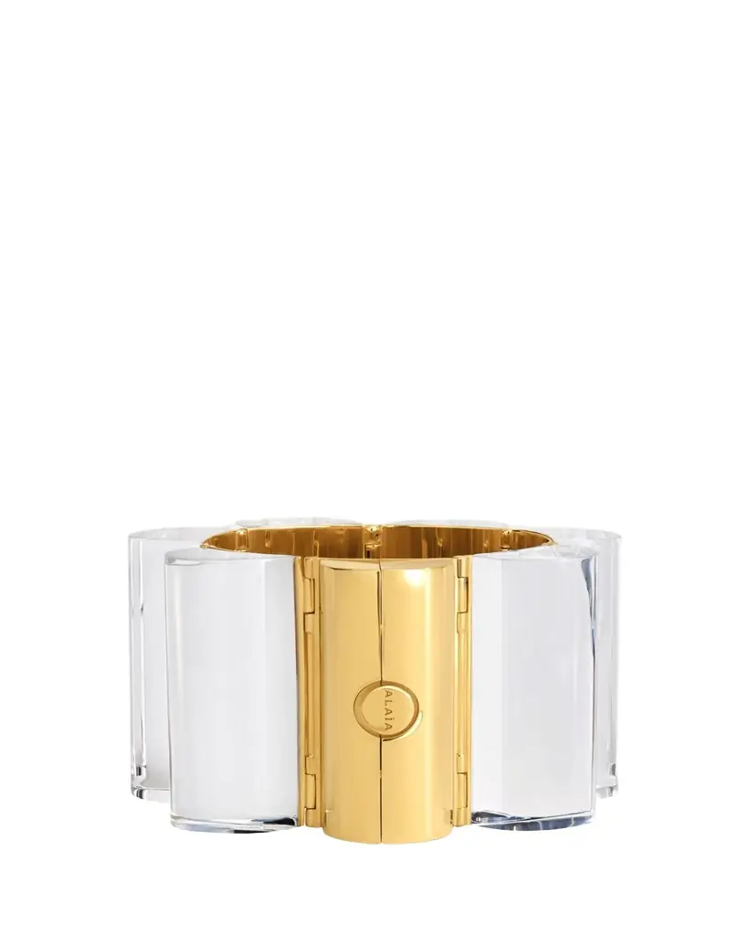 ALAIA Lucite Stacking Tube Cuff Bracelet