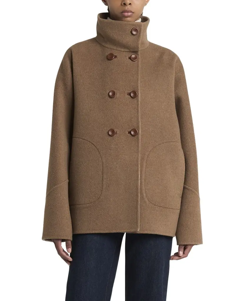 Loro Piana Camden Double-Breasted Cashmere Peacoat