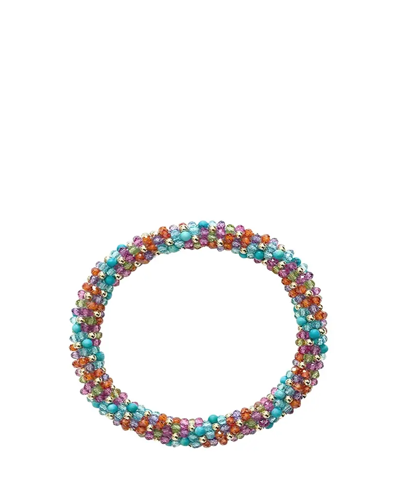 Meredith Frederick 14K Yellow Gold and Mixed Gemstone Bead Bracelet