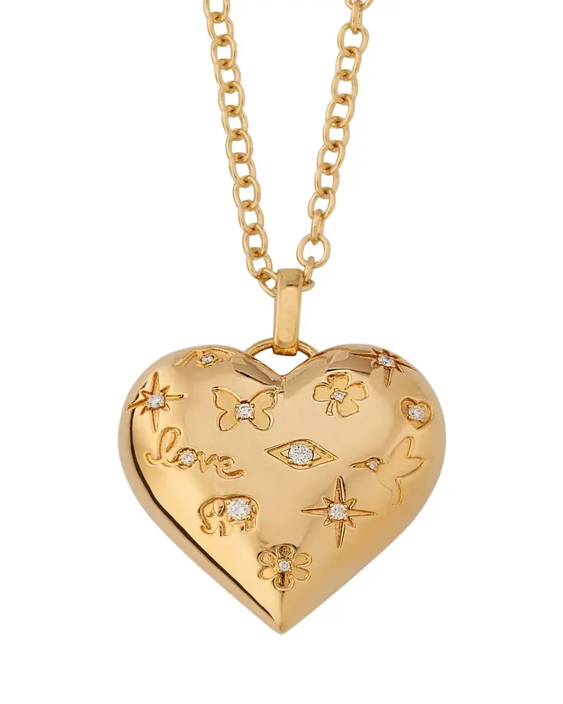 Sydney Evan Puffy Icon Heart Charm