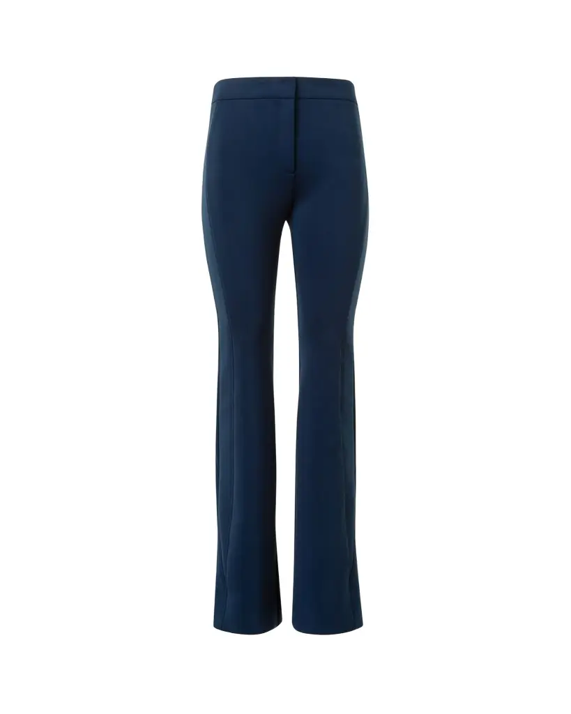 Akris Faris Side-Stripe Techno Neoprene Bootcut Pants
