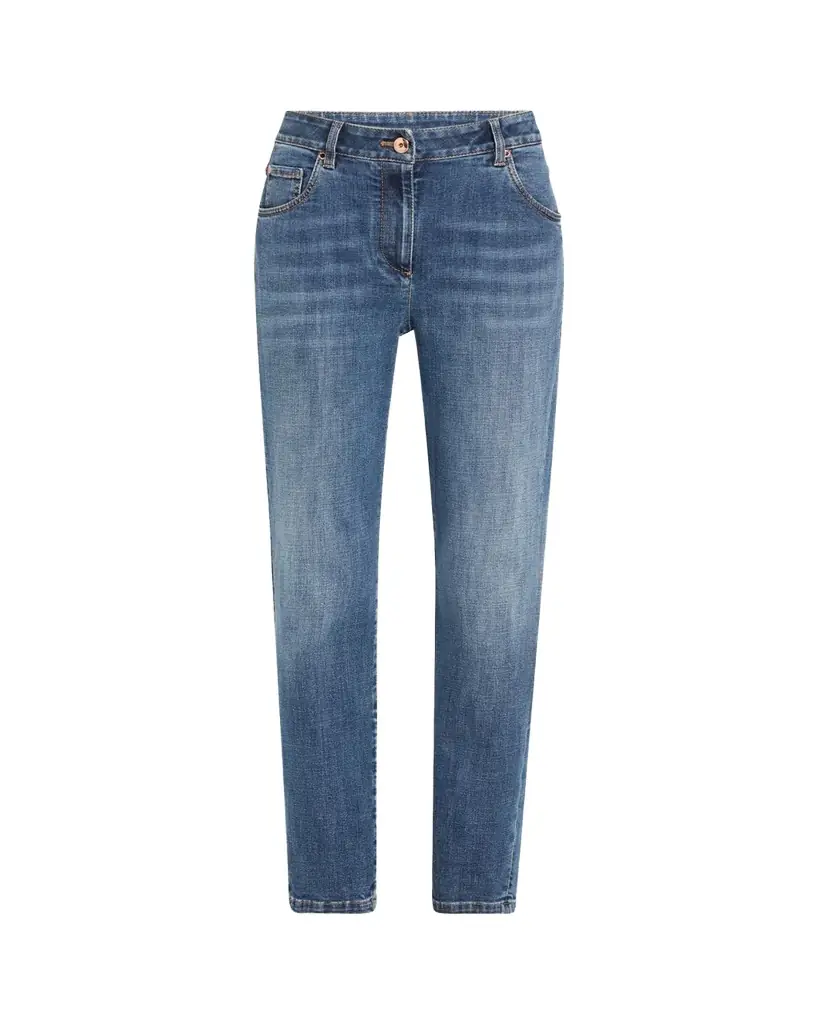 Brunello Cucinelli High-Rise Stretch Skinny-Leg Jeans