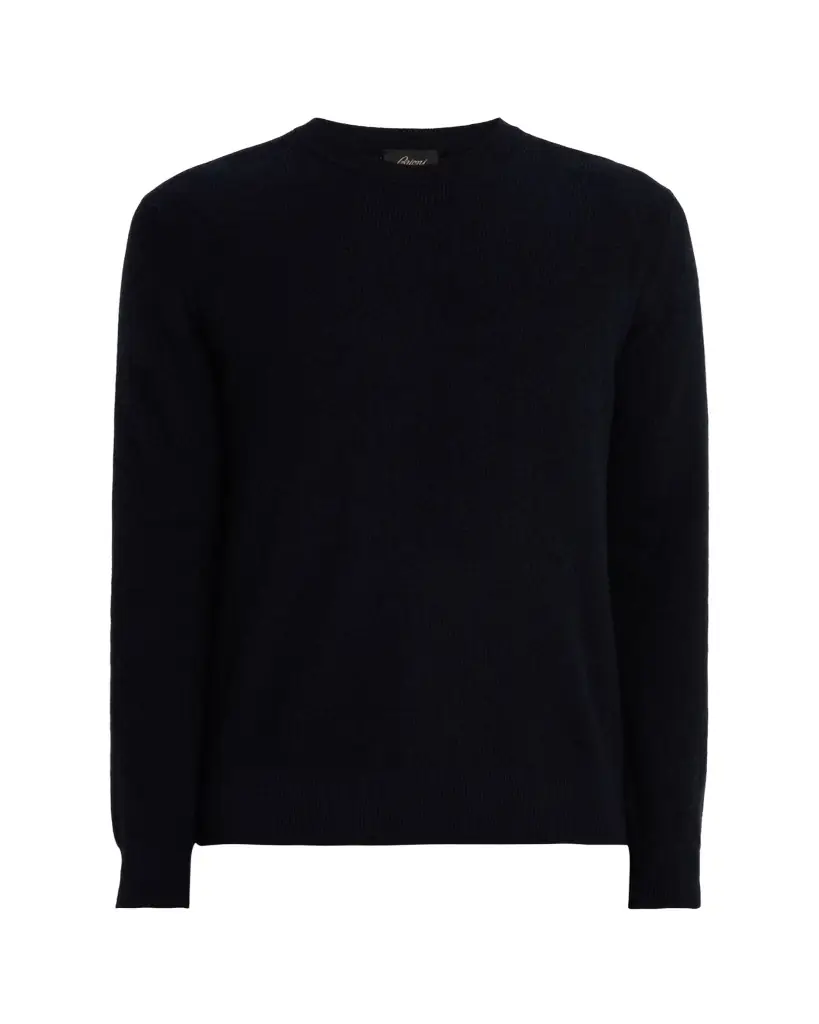 Brioni Men's Cashmere and Wool Raglan Crewneck Sweater