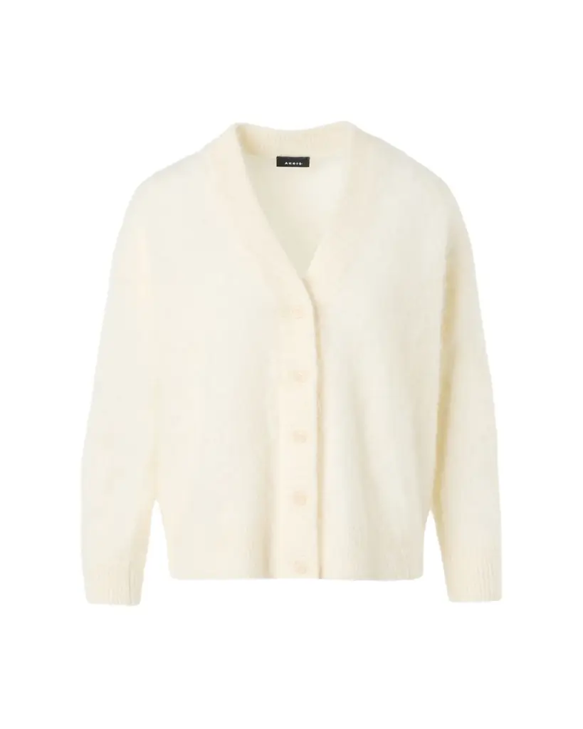 Akris V-Neck Cloud Cashmere Cardigan