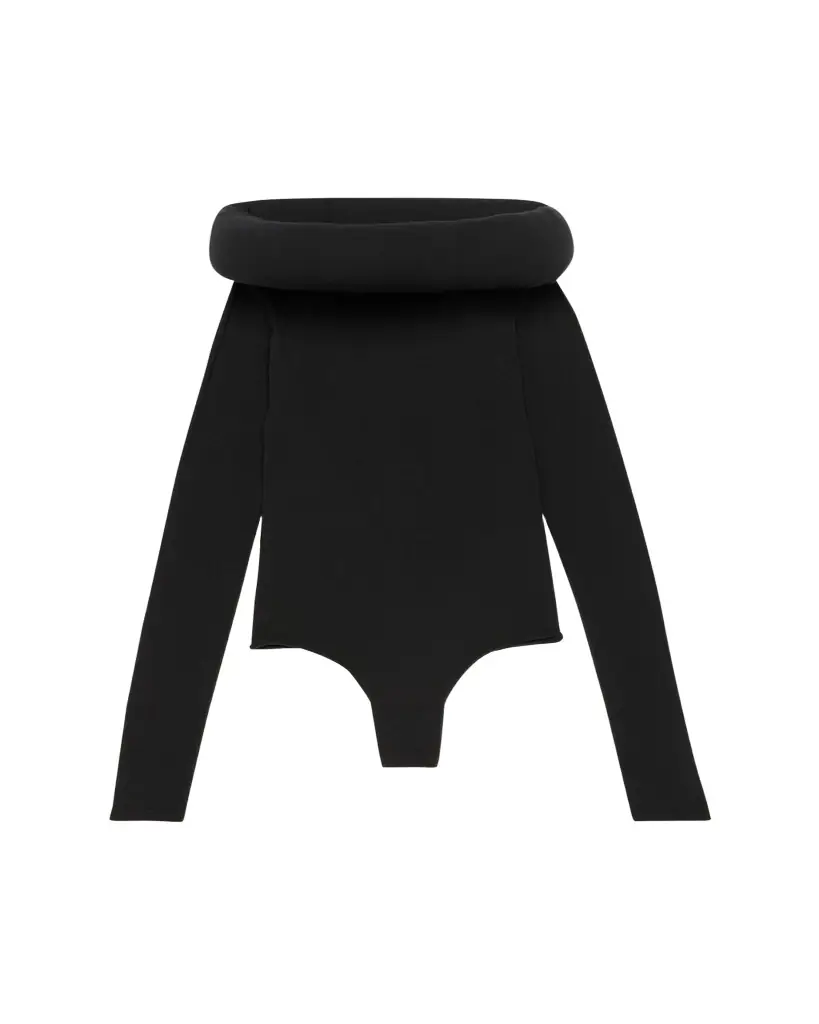 ALAIA Circle Padded Hooded Bodysuit