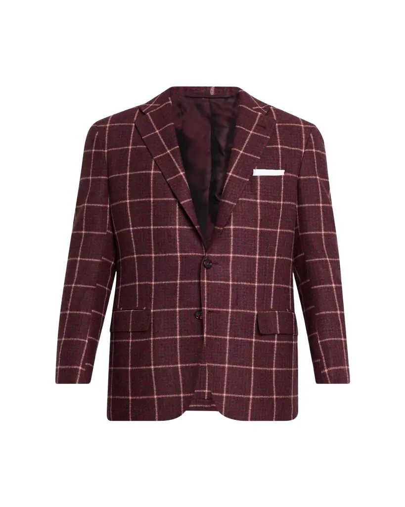 Kiton Men's Cashmere Check Sport Coat