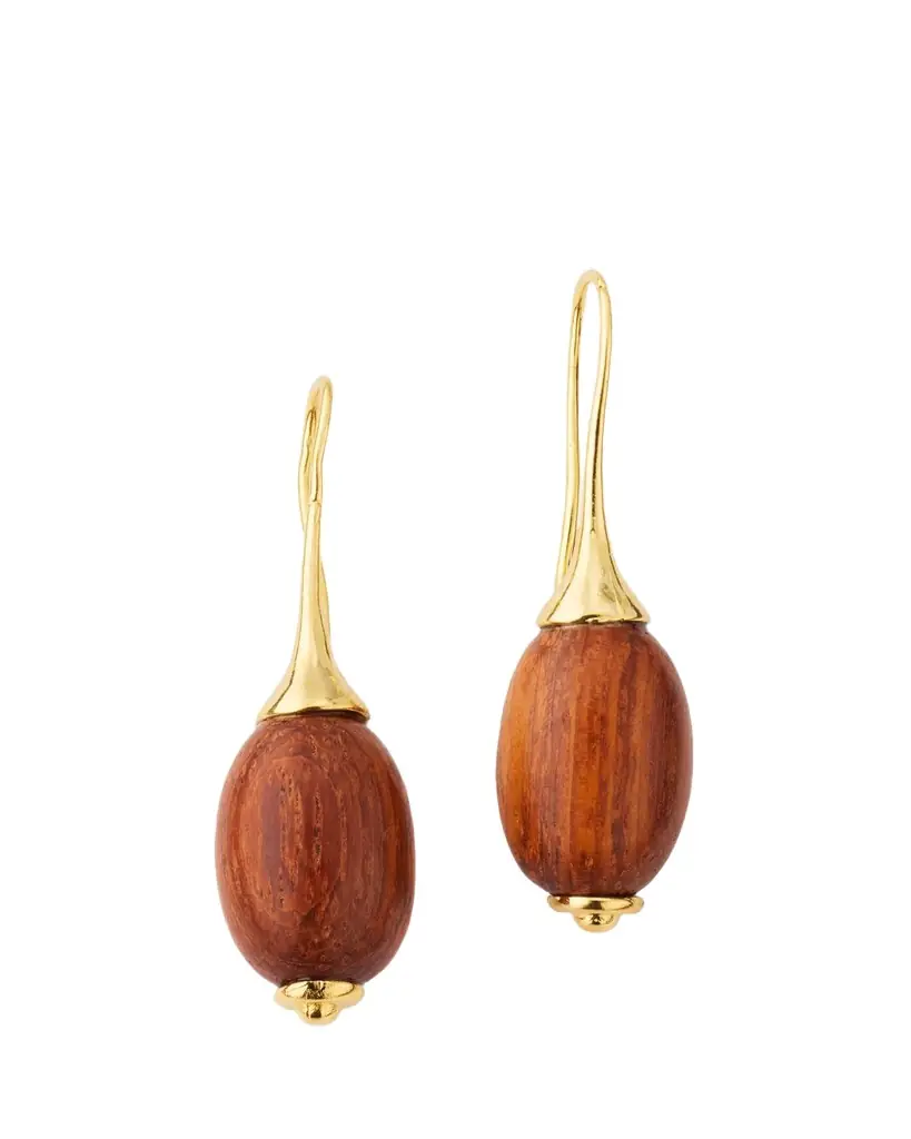 Ben-Amun Wooden Drop Earrings