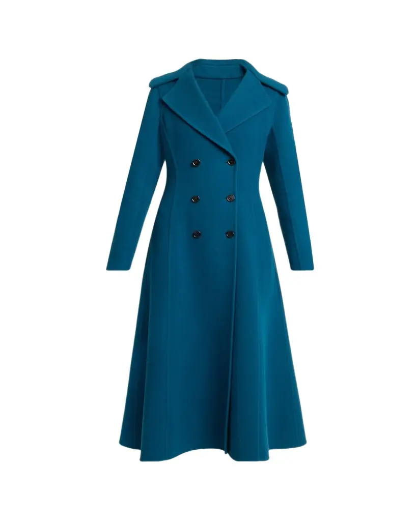 ALAIA Double-Breasted Wool Long Princess Coat