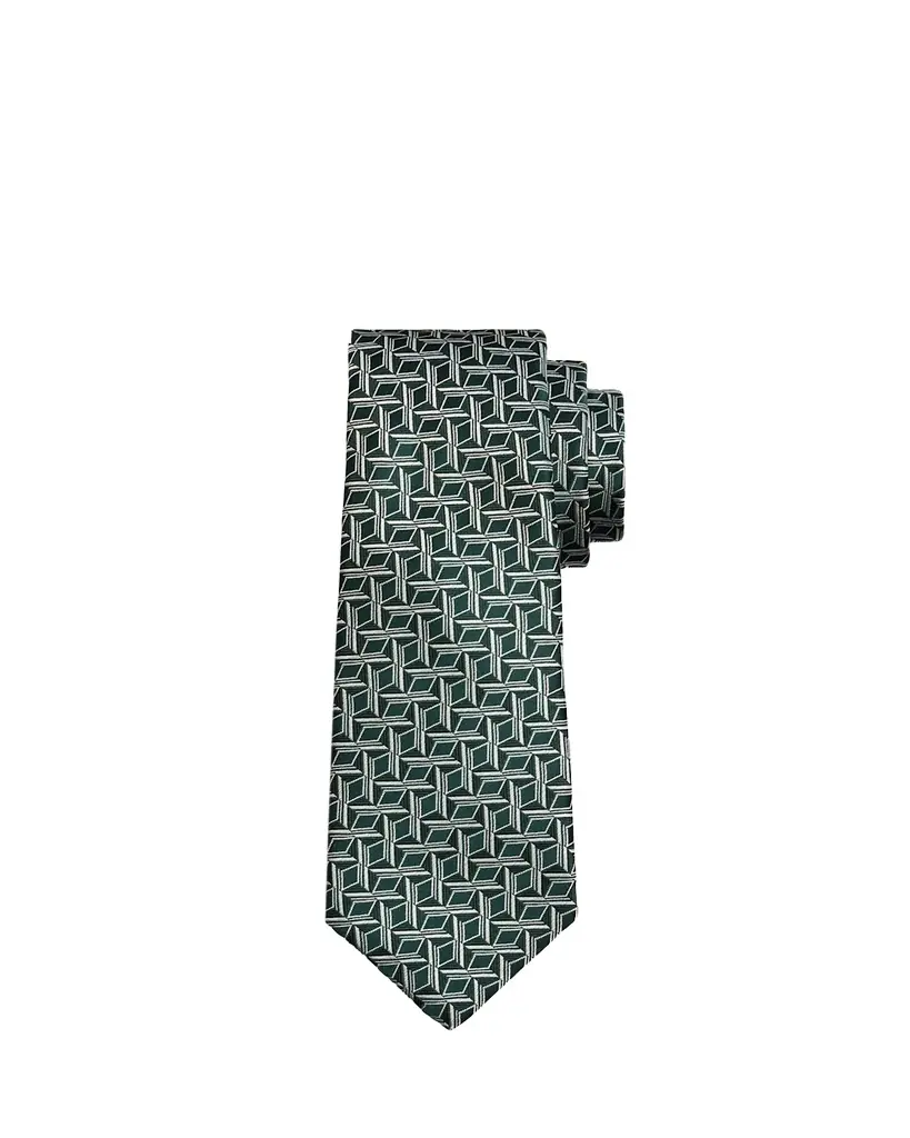 Kiton Men's Abstract Geometric Silk Jacquard 7-Fold Tie