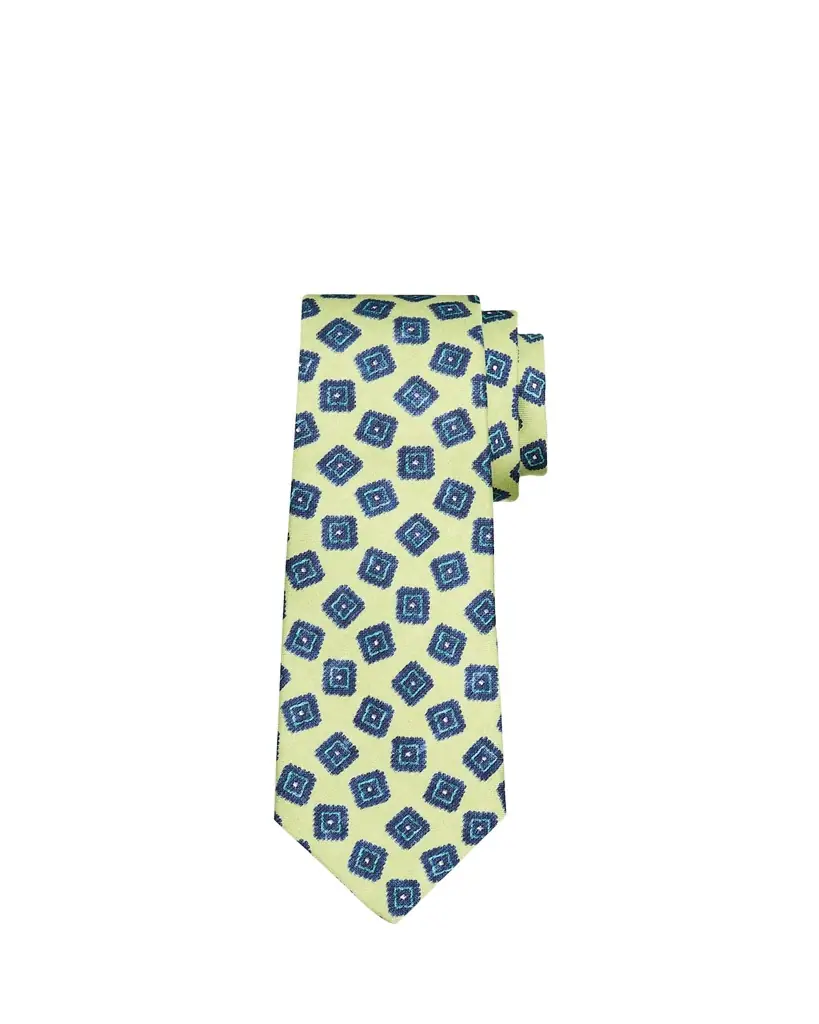 Kiton Men's Square Medallion Silk Tie