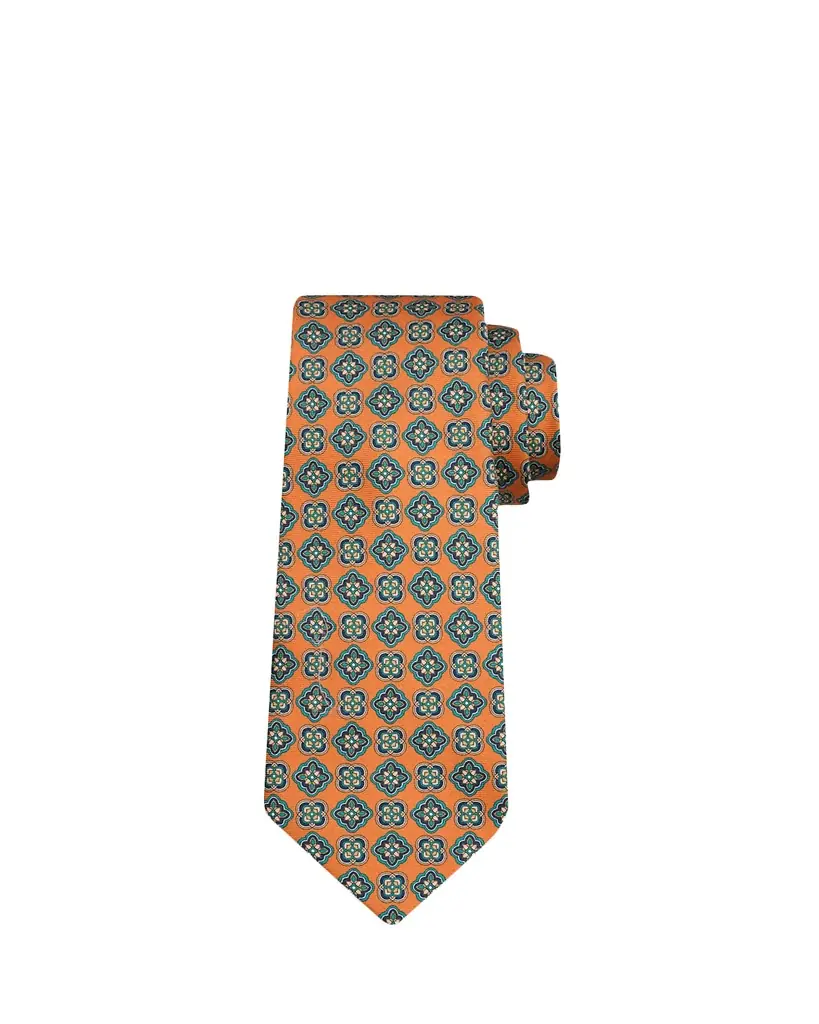 Kiton Men's Medallion Silk 7-Fold Tie