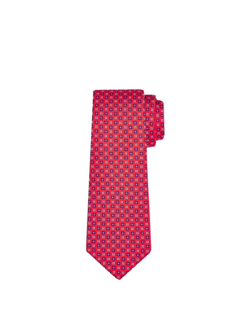 Kiton Men's Micro-Floral Silk 7-Fold Tie