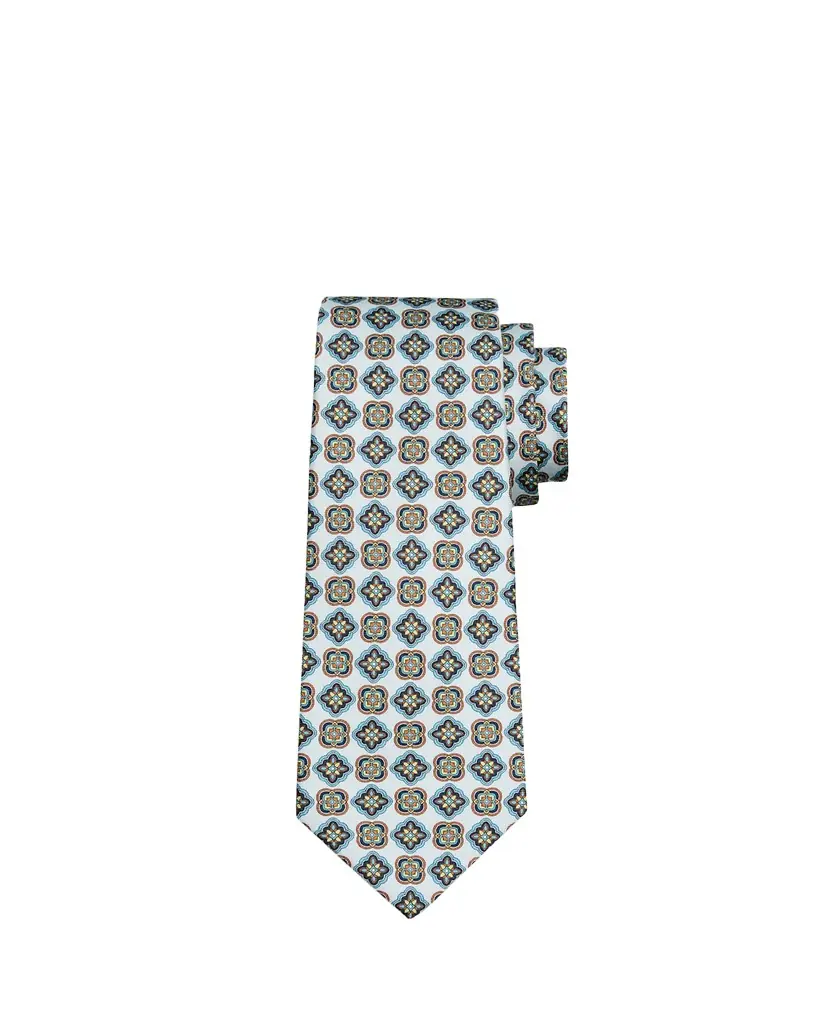 Kiton Men's Intricate Medallion Silk Tie
