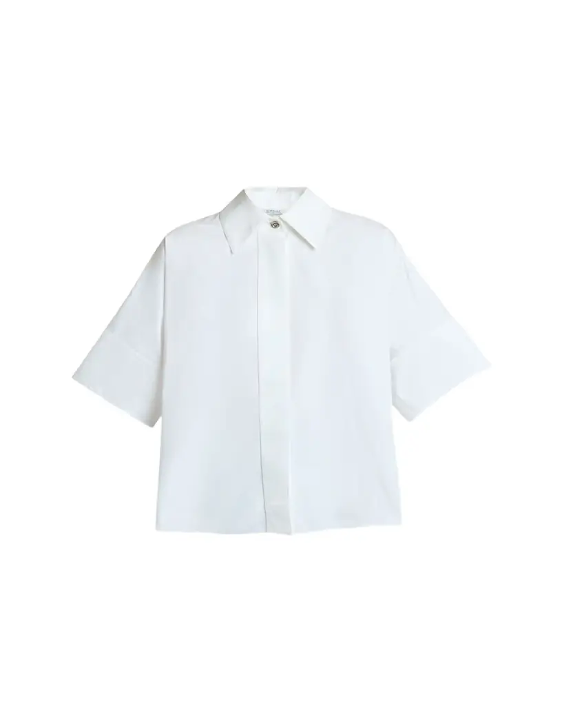Givenchy Short-Sleeve Cotton Poplin Button-Down Shirt