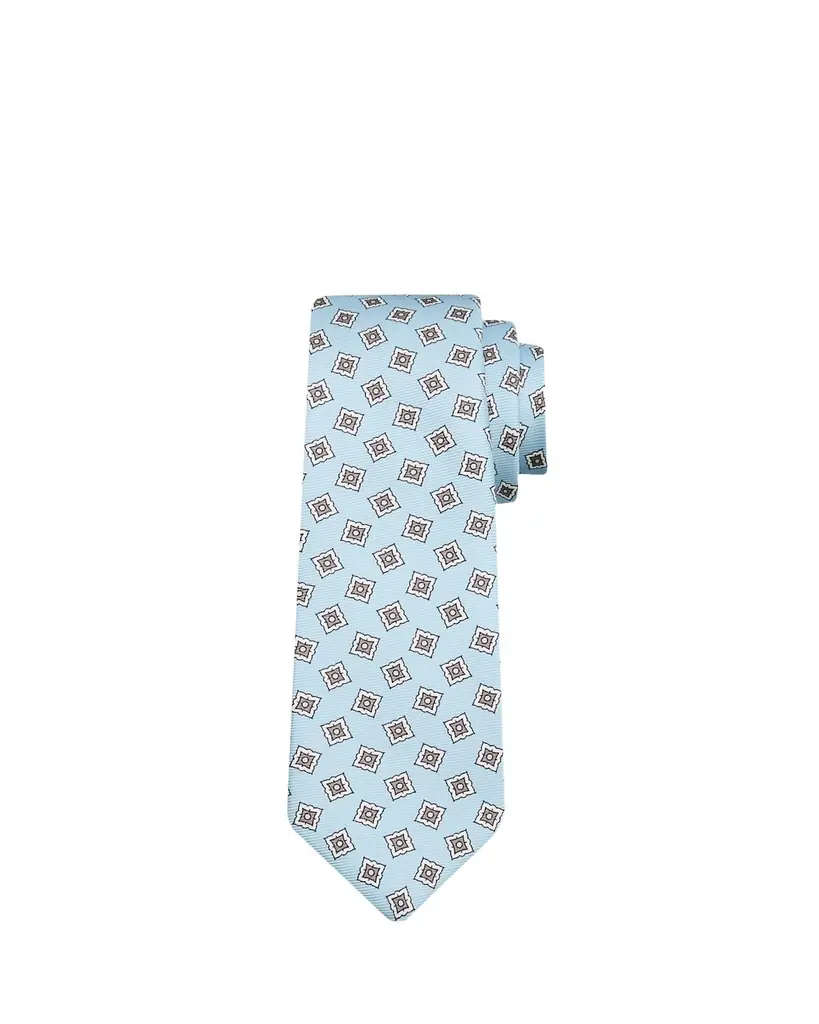 Kiton Men's Square Medallion Silk 7-Fold Tie