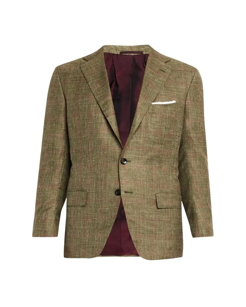 Kiton Men's Windowpane Cashmere Blend Suit