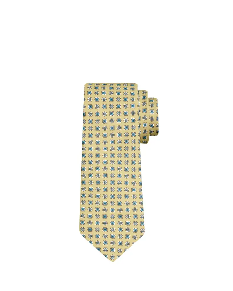 Kiton Men's Medallion Floral Silk 7-Fold Tie