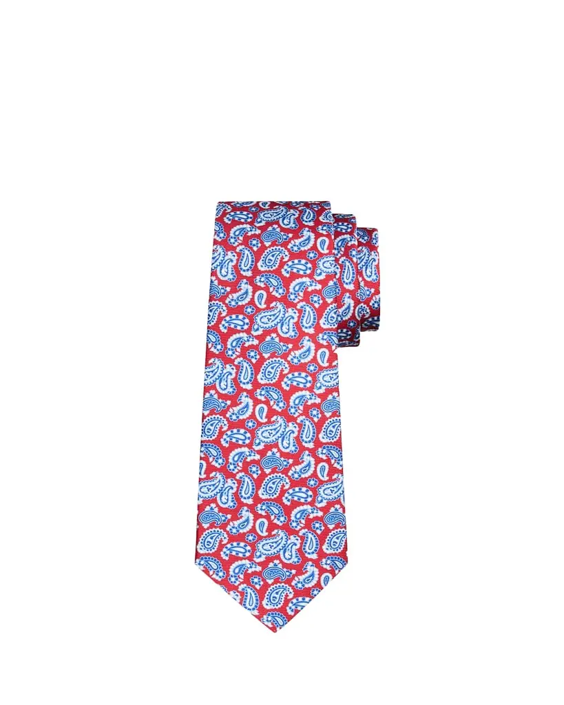 Kiton Men's Paisley-Print Silk 7-Fold Tie