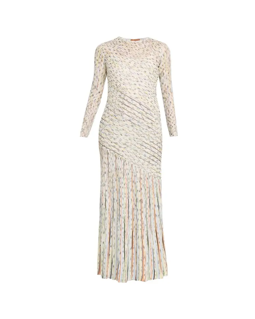 Missoni Draped Striped Sequined Maxi Dress