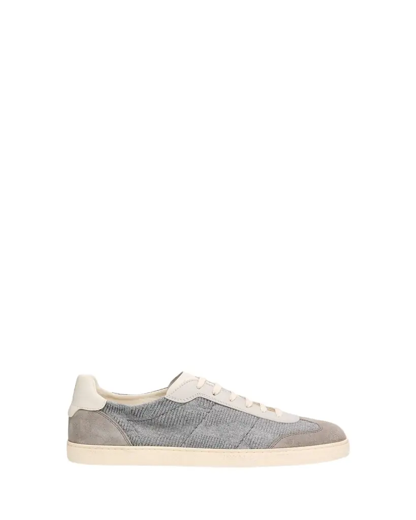 Brunello Cucinelli Men's Textile and Leather Low-Top Sneakers - Women's Shoes