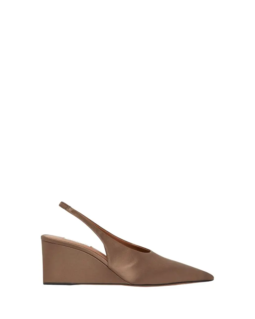 ALAIA 75mm Satin Slingback Wedges