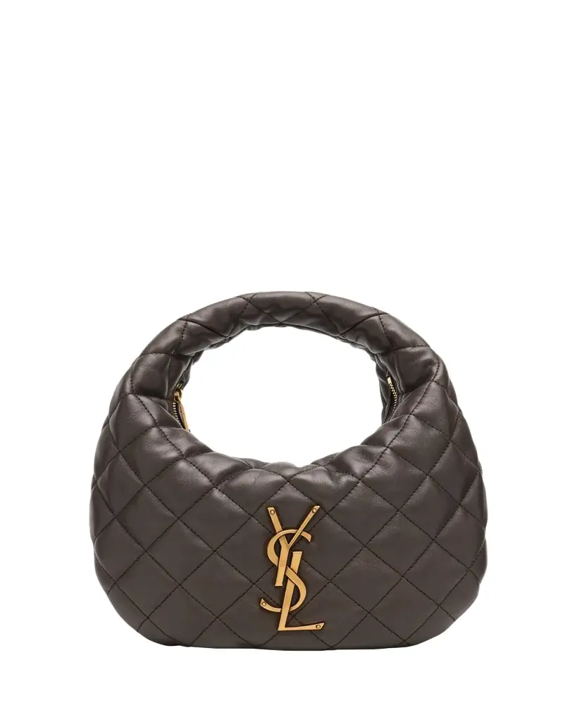 Saint Laurent Icarino Baby YSL Quilted Leather Hobo Bag - Women's Bags