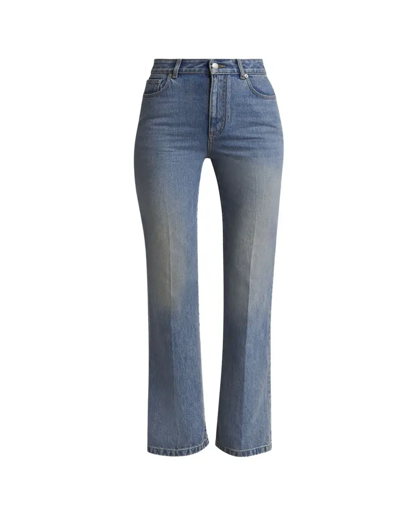 McQueen Mid-Rise Slim-Leg Denim Jeans
