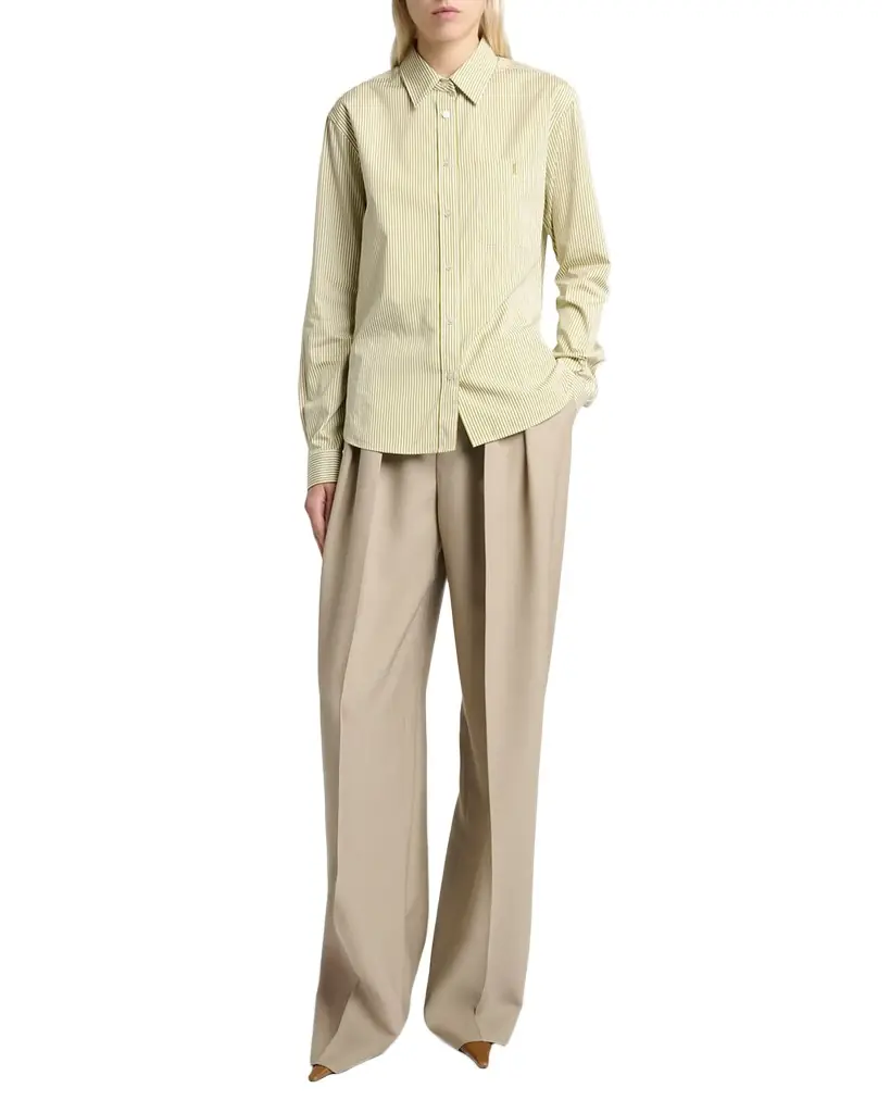 Saint Laurent Striped Cotton Poplin Button-Down Shirt