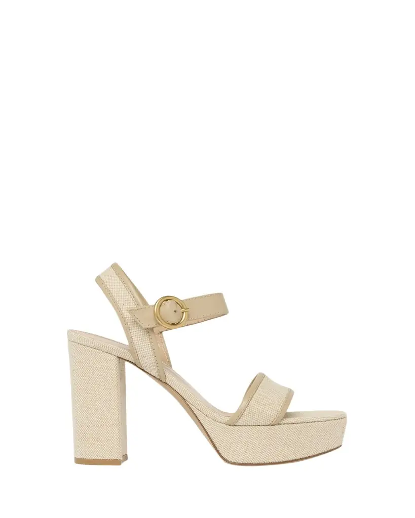 Gianvito Rossi 70mm Platform Leather-Trimmed Canvas Sandals