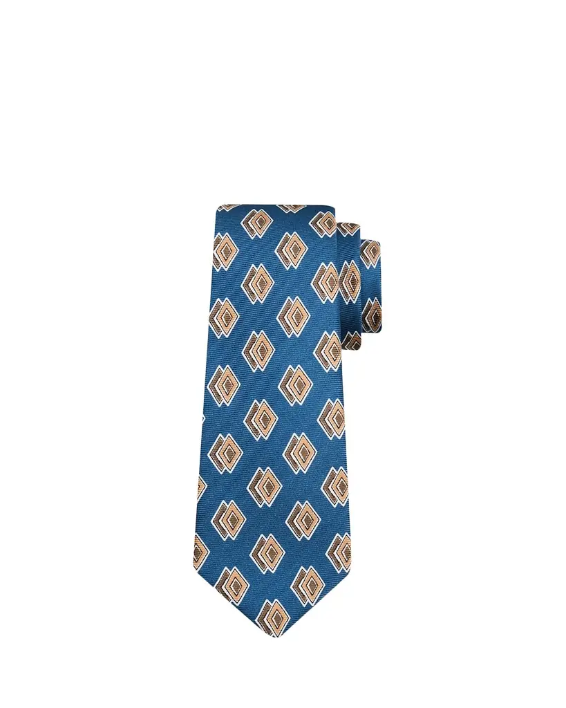 Kiton Men's Double-Diamond Print Silk 7-Fold Tie