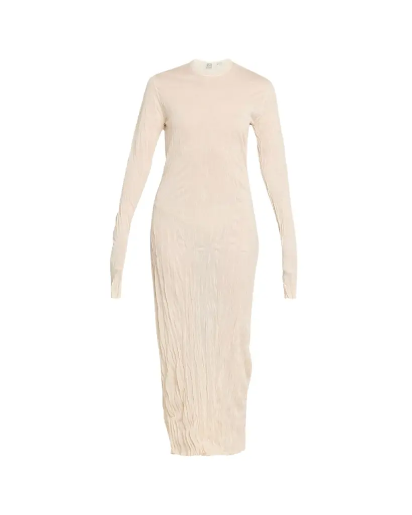 Toteme Rippled Long-Sleeve Column Dress