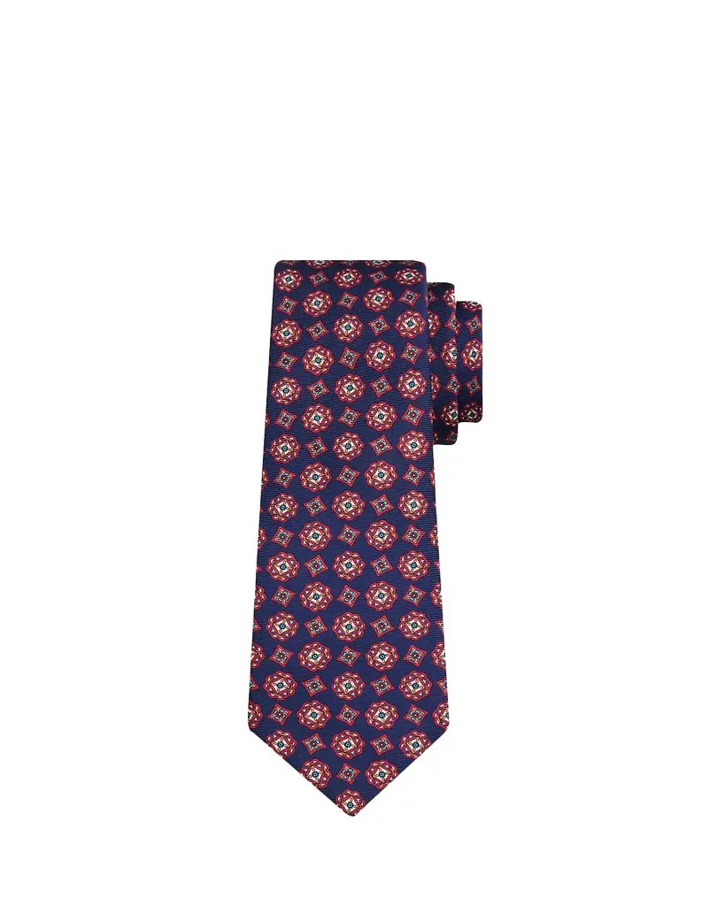 Kiton Men's Medallion Silk 7-Fold Tie