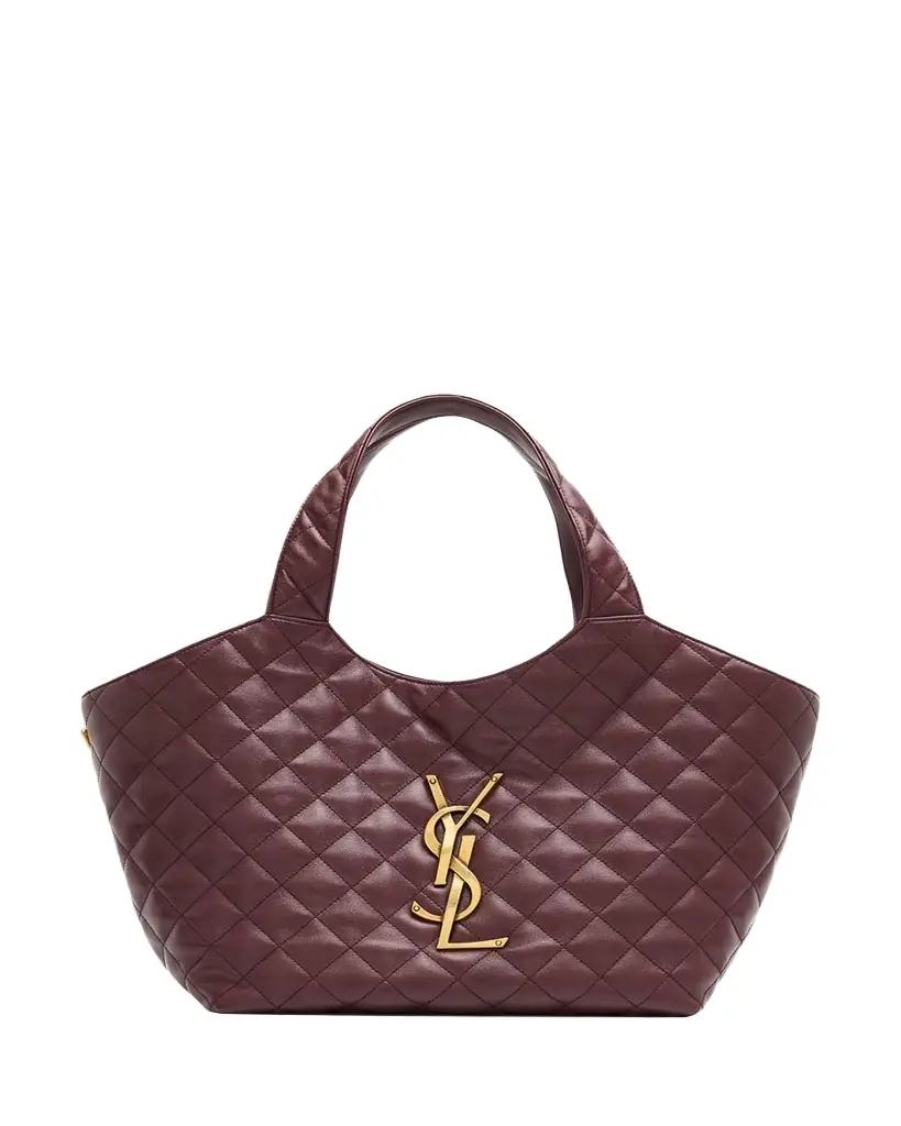 Saint Laurent Icare Medium YSL Quilted Leather Tote Bag