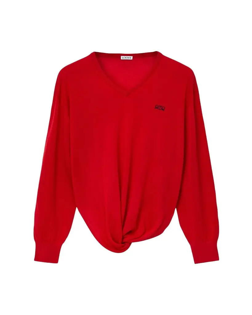 Loewe Draped V-Neck Sweater