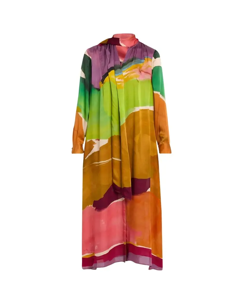 Ulla Johnson x Helen Frankenthaler Critique Silk Scarf Dress