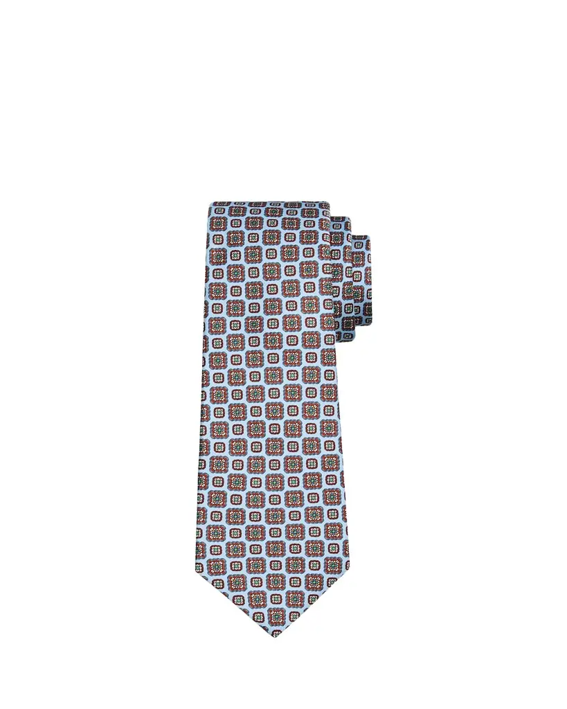 Kiton Men's Square Medallion Silk 7-Fold Tie