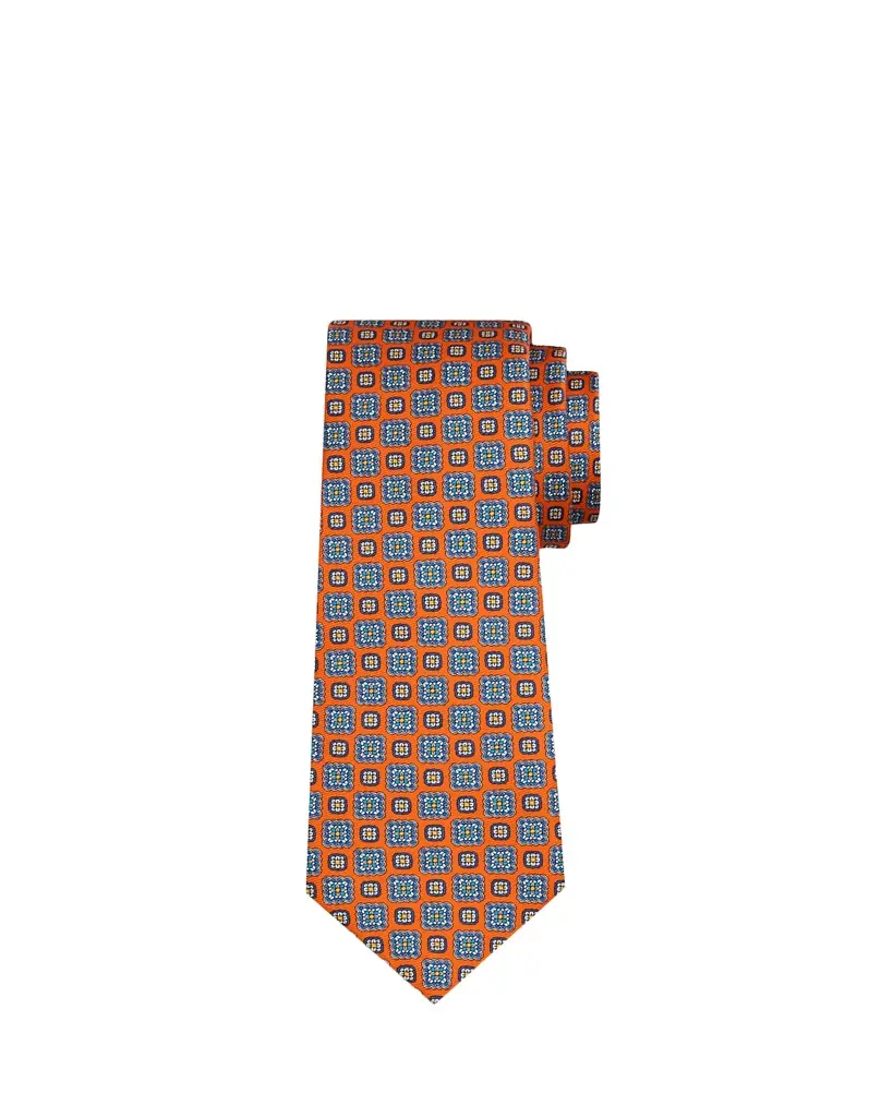 Kiton Men's Floral Medallion 7-Fold Silk Tie