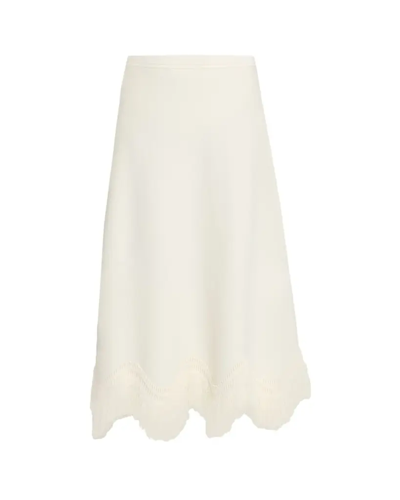 Ulla Johnson Paulina Knit Fringe Midi Skirt