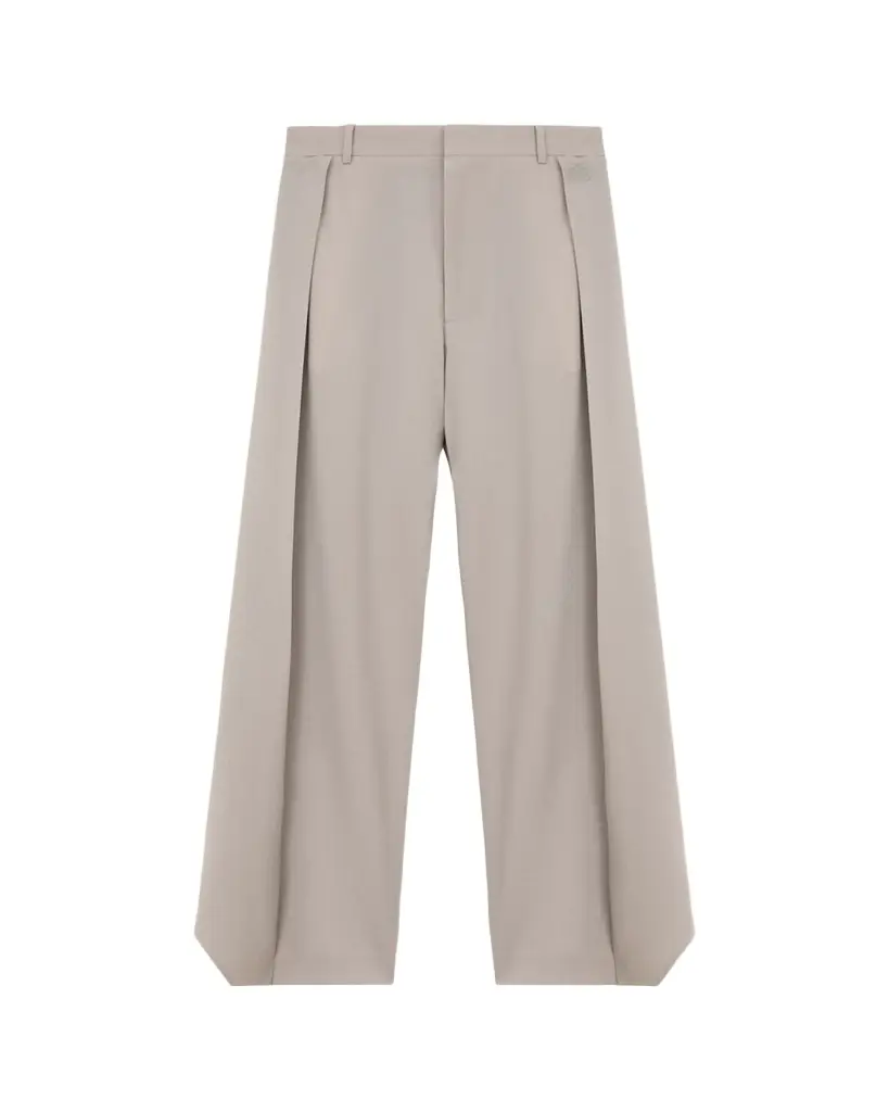 Loewe Pleated Wool Wide-Leg Trousers