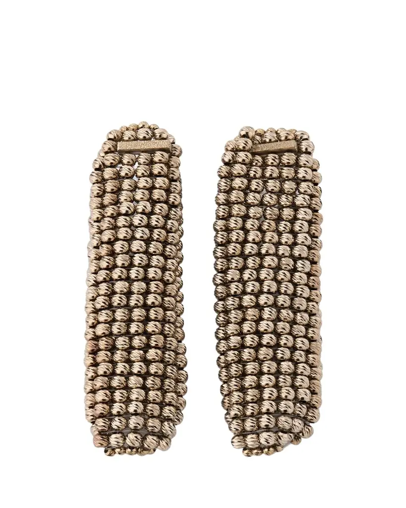 Brunello Cucinelli Sterling Silver Beaded Drop Earrings