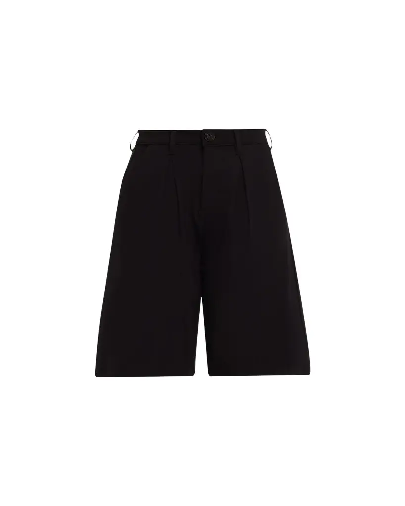 L'Agence Akasha Pleated High-Rise Bermuda Shorts