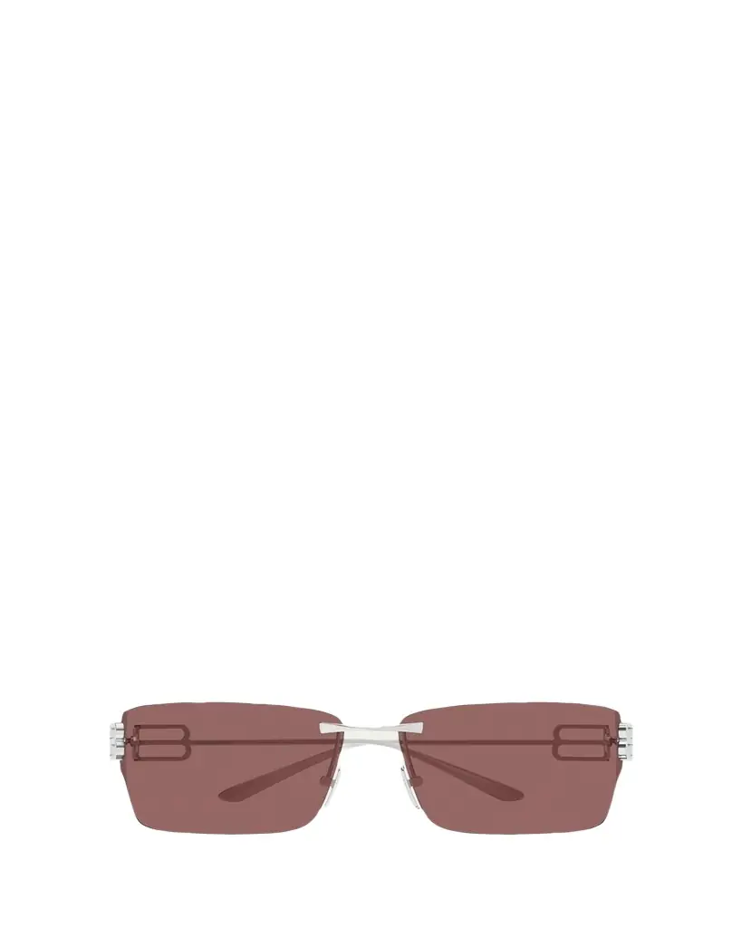 Balenciaga 76mm Metal Rectangular Sunglasses