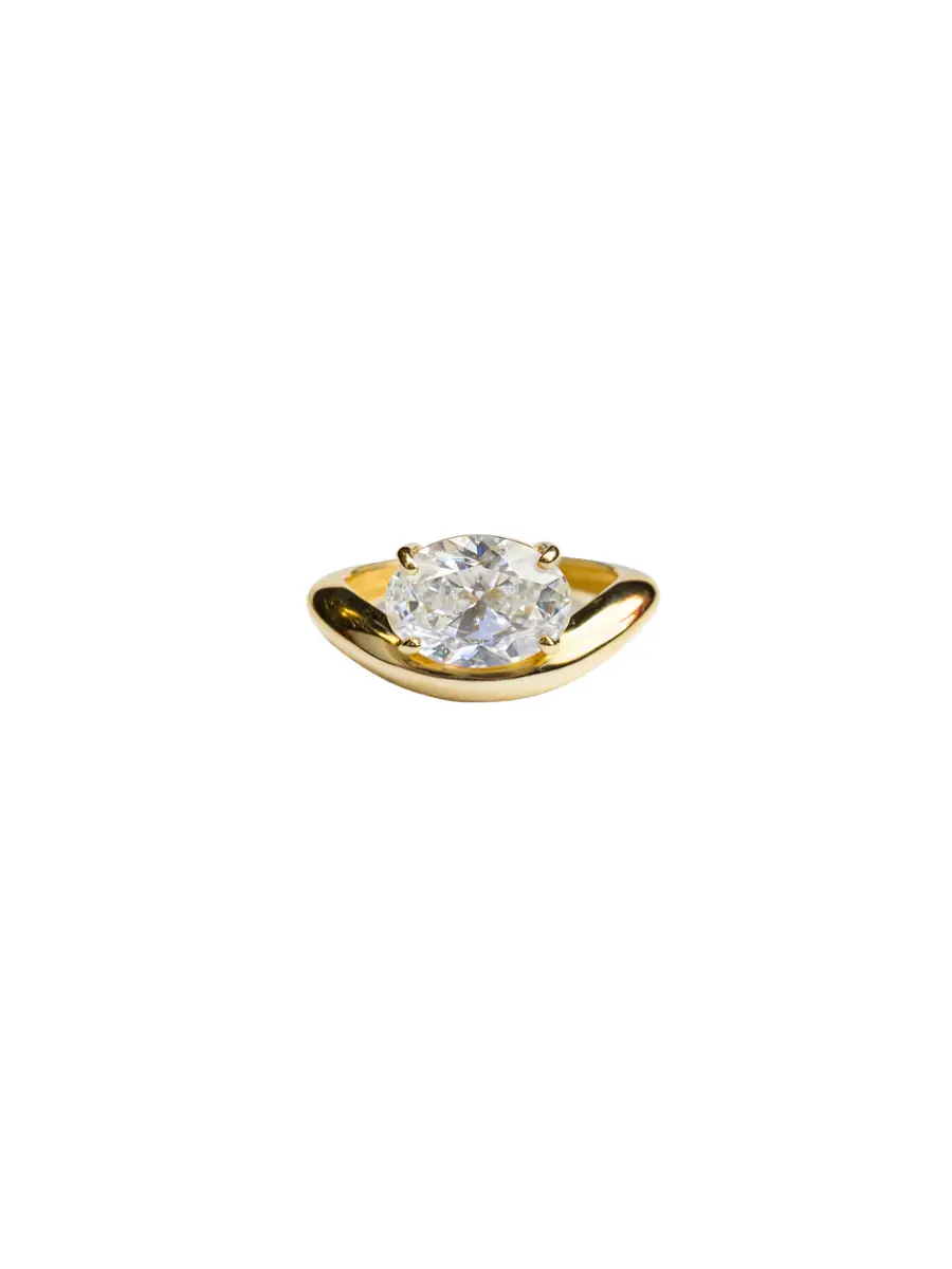 Wish Fine Jewelry 1.00ct Diamond 18K Gold Oval Ring